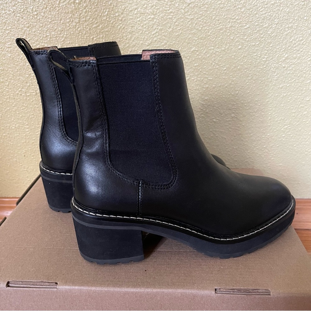 Madewell Carina Platform Chelsea Boot - 6 MEDIUM - True Black